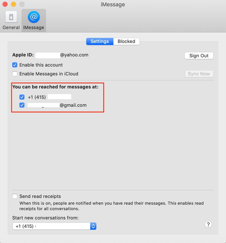 Не входит в imessage на mac os