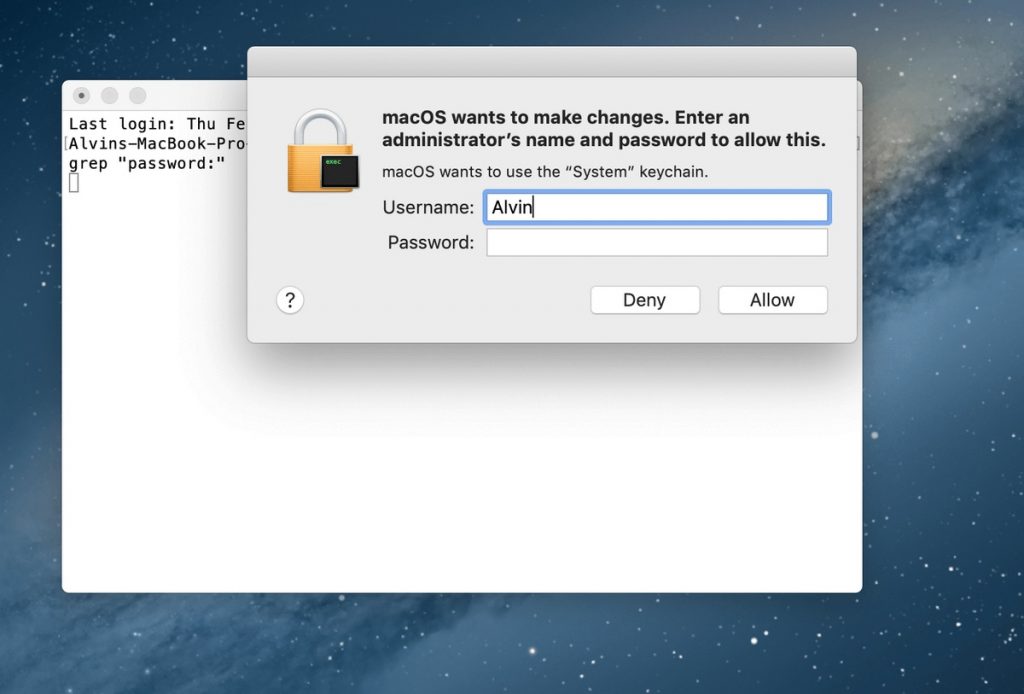 verify-the-typed-command-How to find a wifi password on Mac