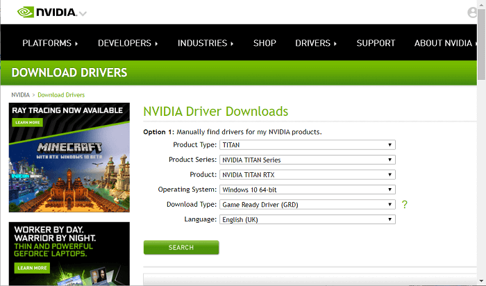 Download the Graphics Driver Manually-1