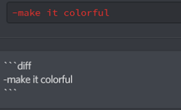 Writing in Color in discord Text Formatting