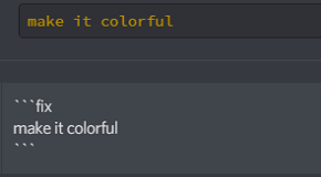 Yellow color in Discord Message