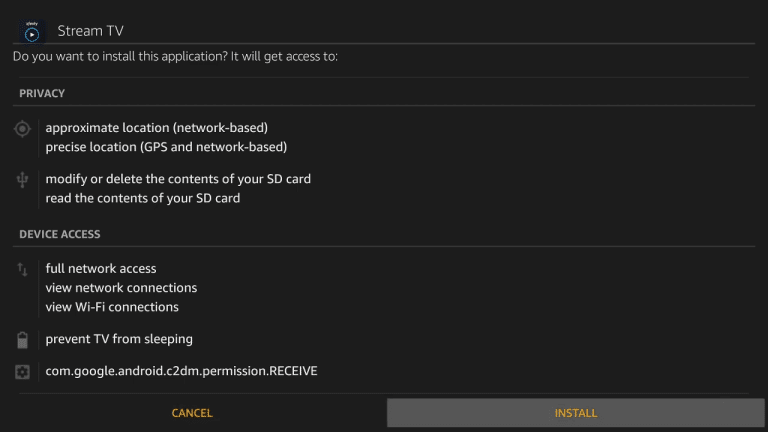 Install xfinity stream using Downloader App-3