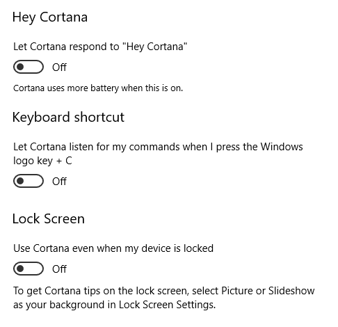 Solutions to Fix Mouse Lag-Turn off Cortana