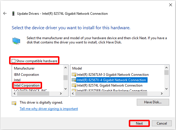 Use Another Network Adapter Driver-1