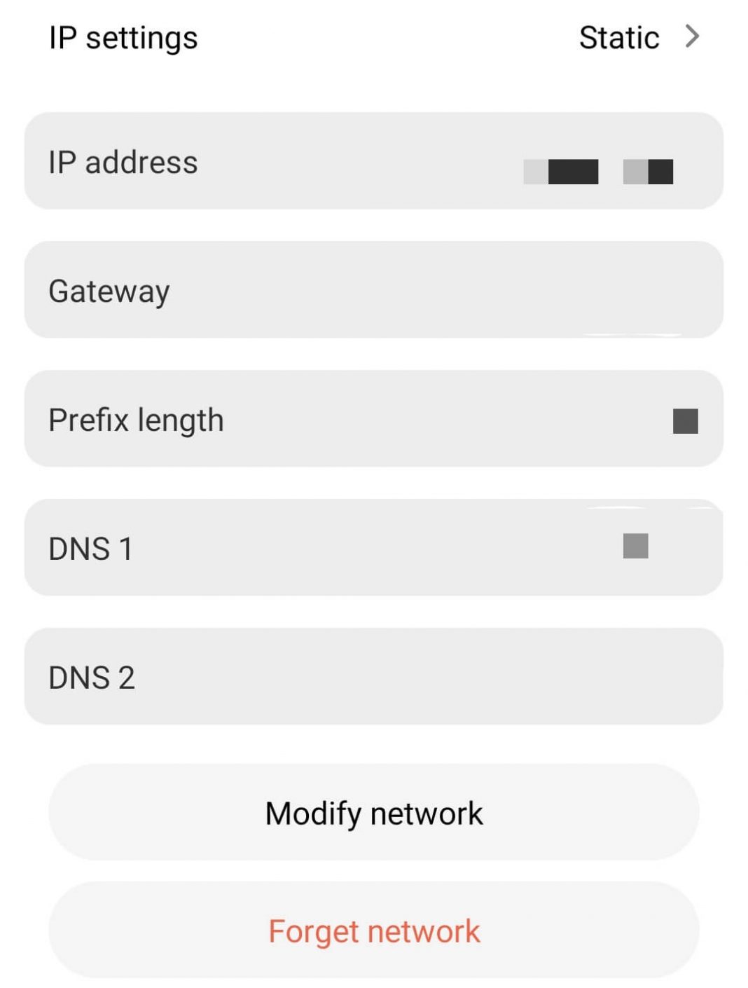 how to manually set ip address on android phone